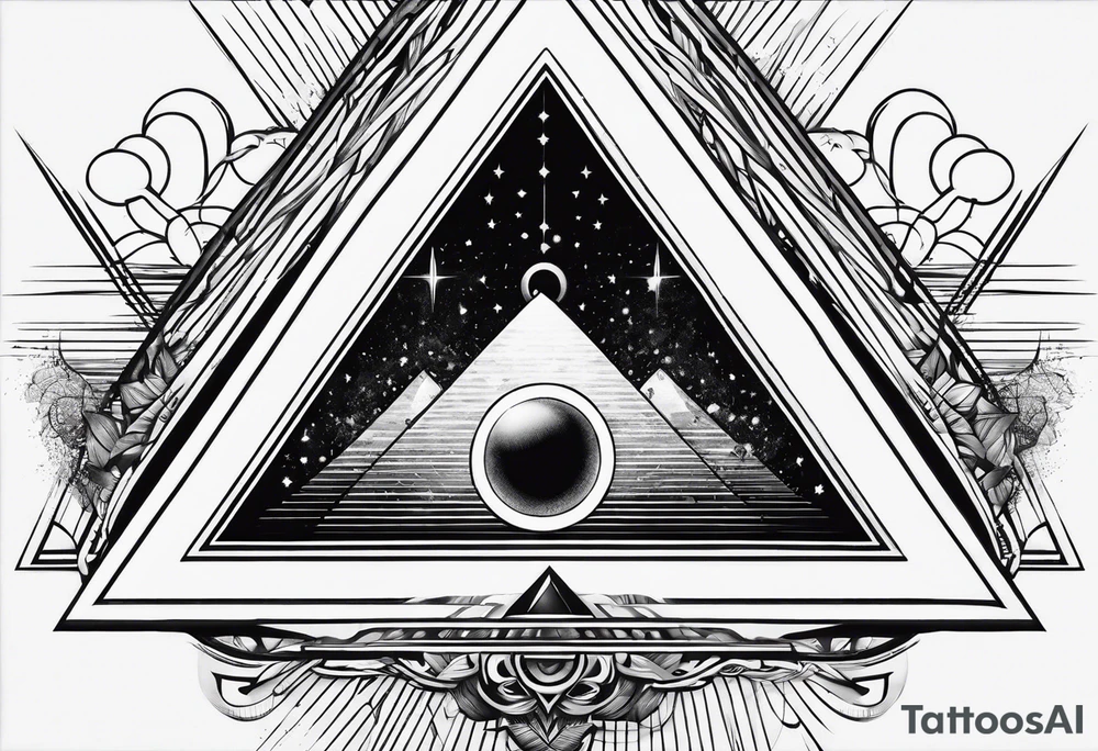 triangle black hole tattoo idea