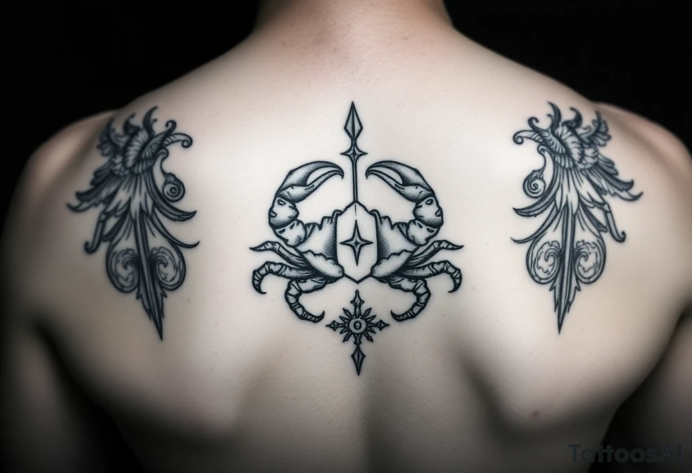 “family first”, mortality, mental health healing, cancer astrological sign tattoo idea