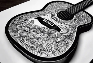 Guitar Cross Country tattoo idea