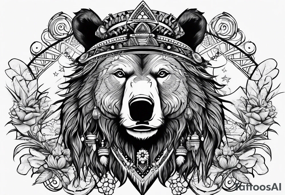 Bear Magi Medicine Man tattoo idea