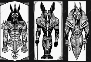 anubis vs horus tattoo idea