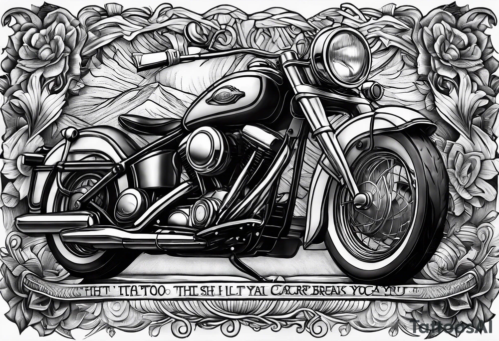it's not the load that breaks you down, it's the way you carry it. tattoo idea