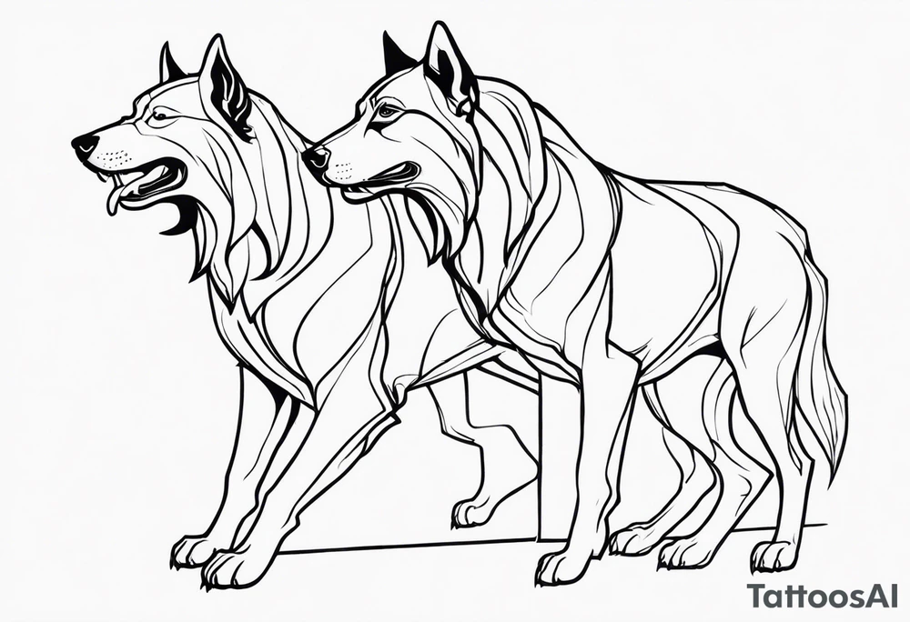 I already have a cerberus back piece, i would like some visual art that pairs with a eurotrash/ nature based style tattoo idea