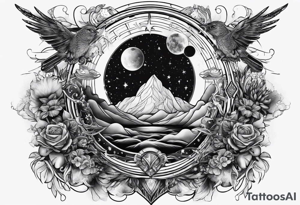 Interstellar tattoo showcasing forms of life on right hand tattoo idea Interstellar tattoo showcasing forms of life on right hand tattoo idea