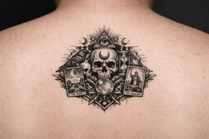 Esotericism and Mysticism under  breast tattoo tarot tattoo idea