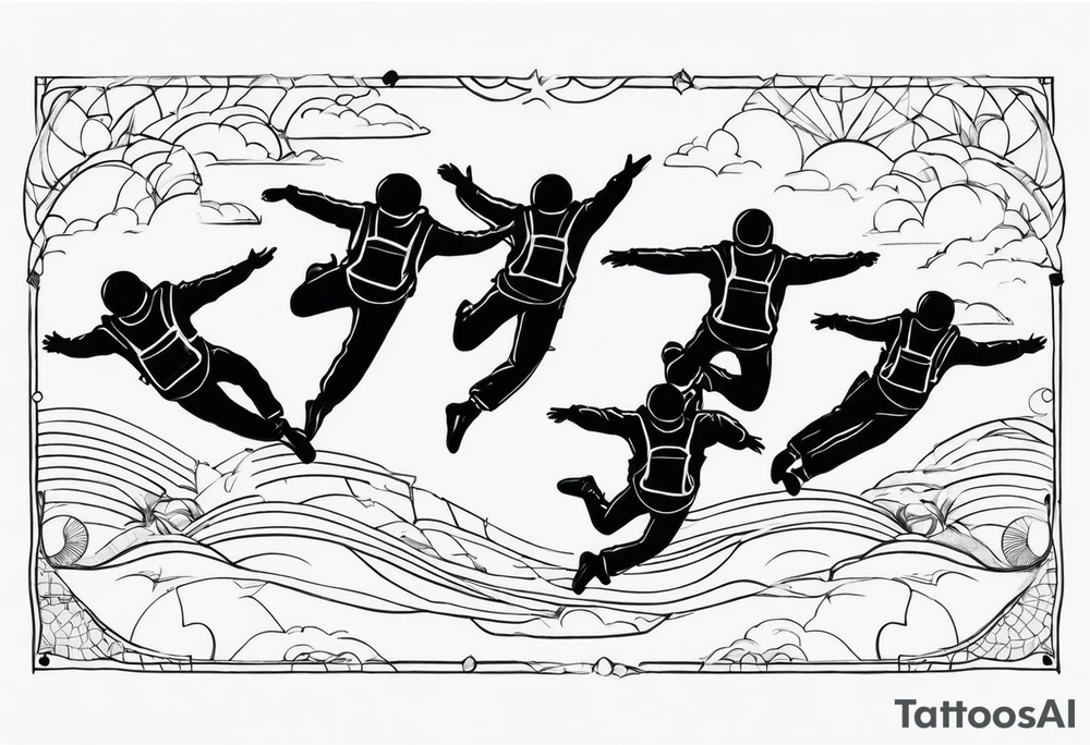 sky divers tattoo idea