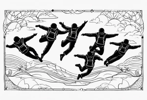 sky divers tattoo idea