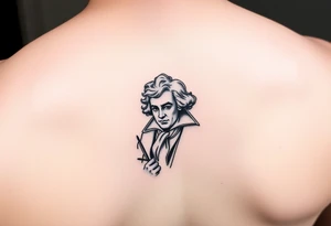 Dainty subtle ode to Beethoven tattoo idea