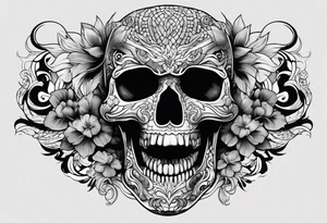 Snake and skull tattoo idea