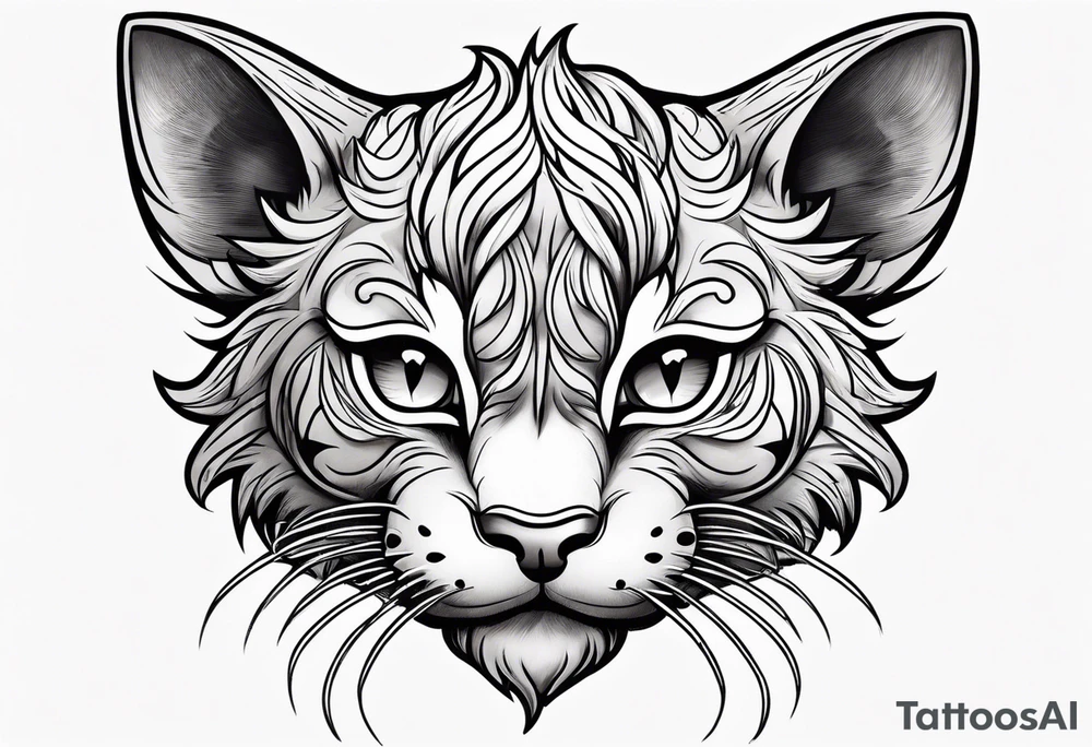 super cute cartoon Saber-toothed Cat
cub blank background tattoo idea