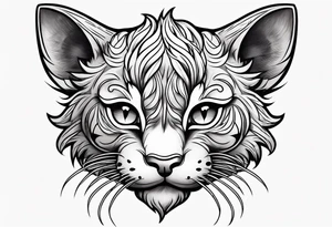 super cute cartoon Saber-toothed Cat
cub blank background tattoo idea