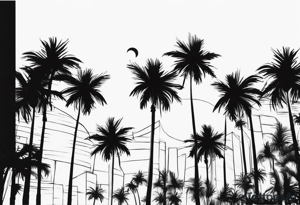 palm trees tattoo idea