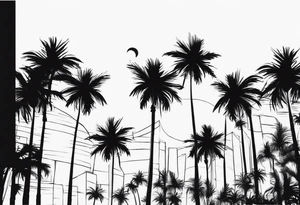 palm trees tattoo idea