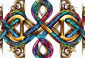 Infinity sign with autism colored border tattoo idea