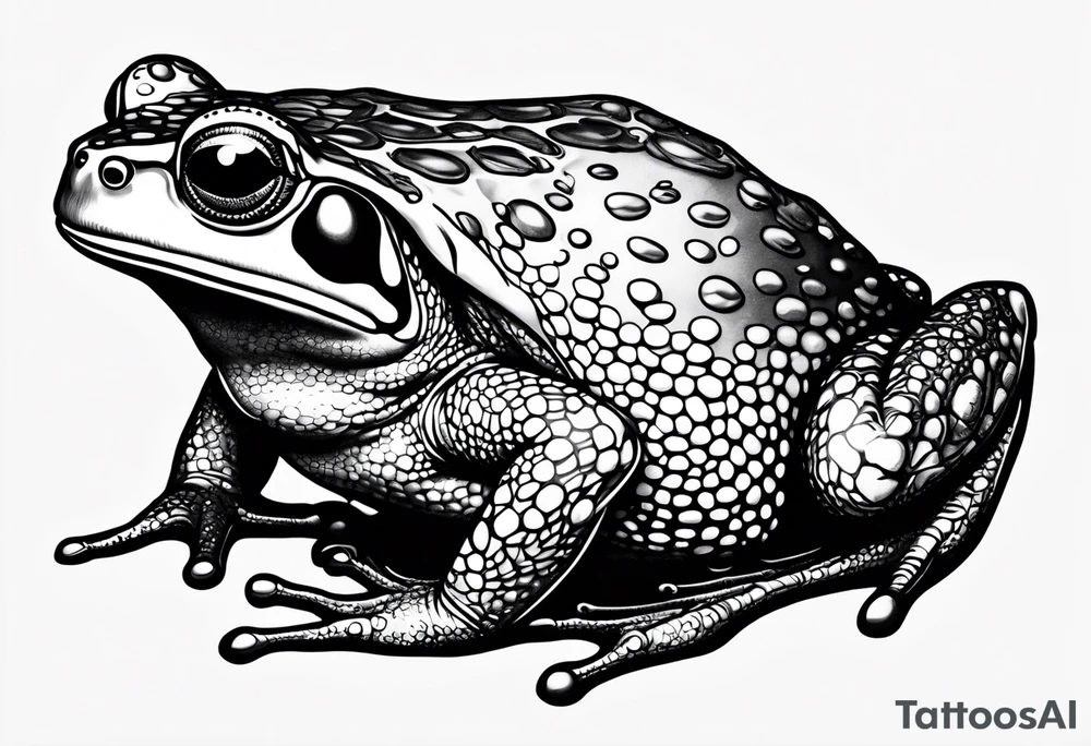 Buff toad tattoo idea