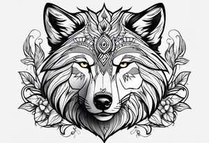 Pretty wolve tattoo idea