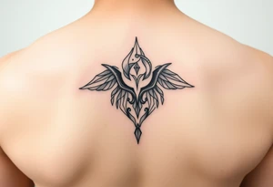Simple minimalist feminine tattoo small line art tattoo idea