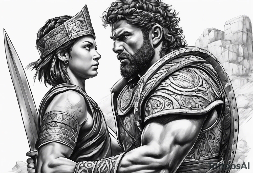 david and goliath tattoo idea