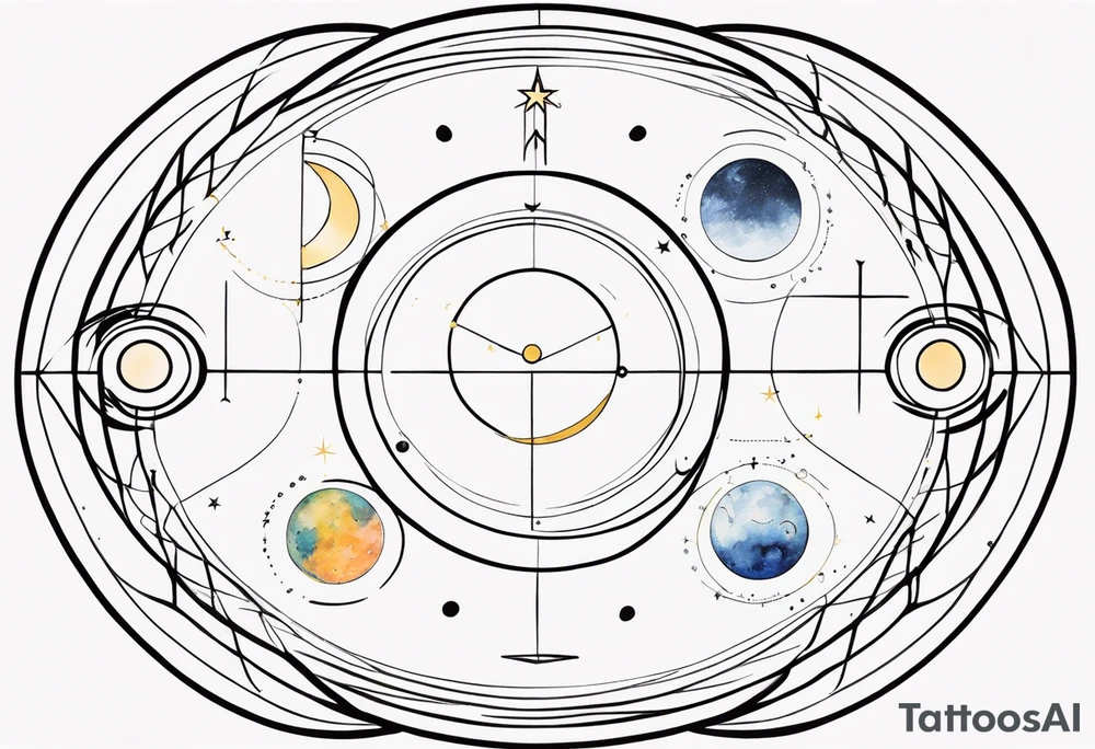 Astrology, Gemini, Natal Chart, angelic, soul mates, vision, planetary, ying yang, the moon, third eye, mystical
armband tattoo idea