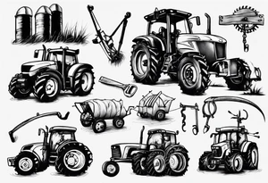 Farm equipment tattoo idea