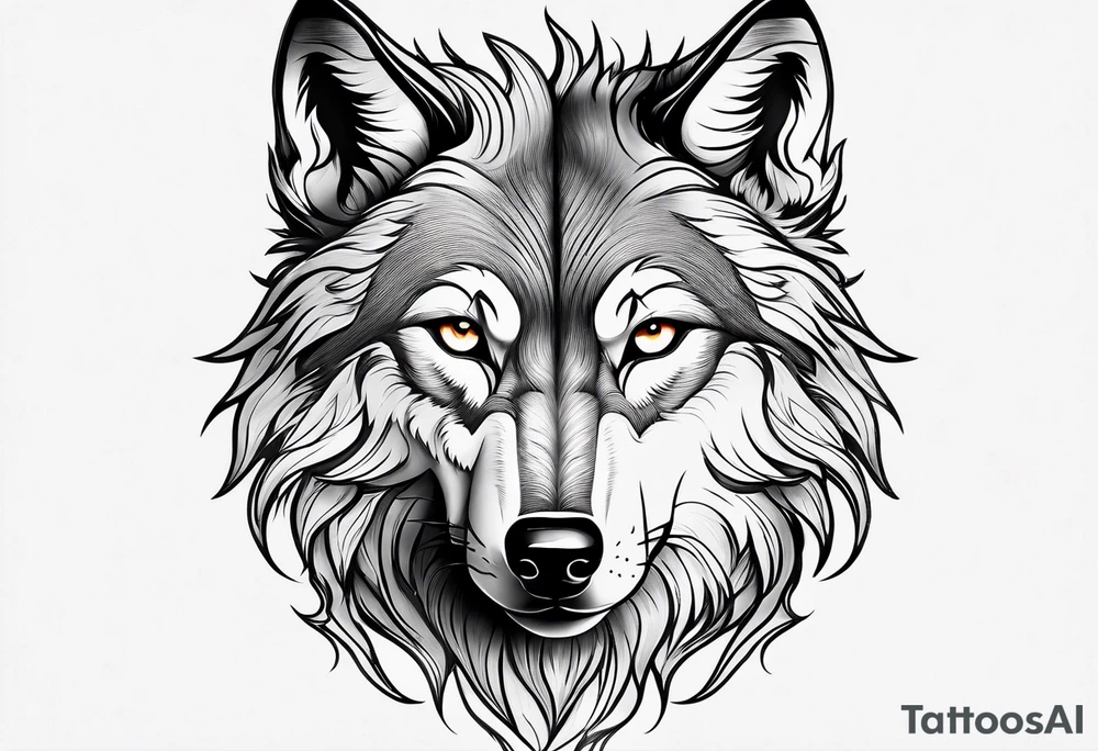 wolf tattoo idea