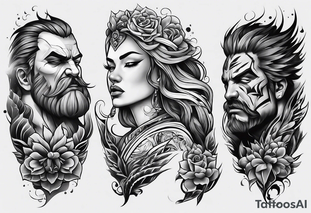 extreme anger pain on elbow tattoo idea