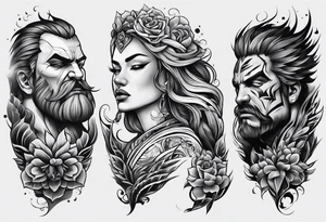 extreme anger pain on elbow tattoo idea