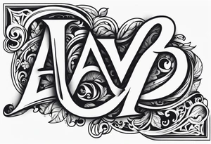 Letter HD tattoo idea