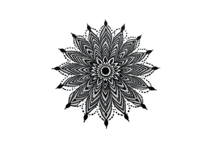 high contrast mandala tattoo idea