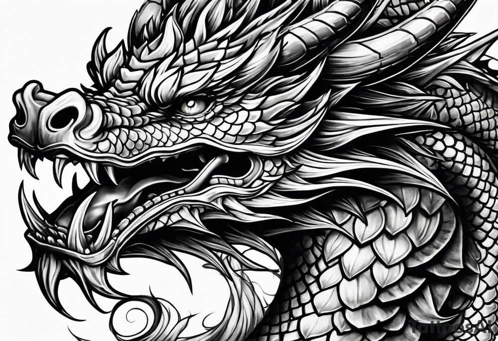 Dragon head tattoo idea