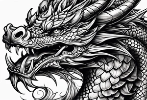 Dragon head tattoo idea