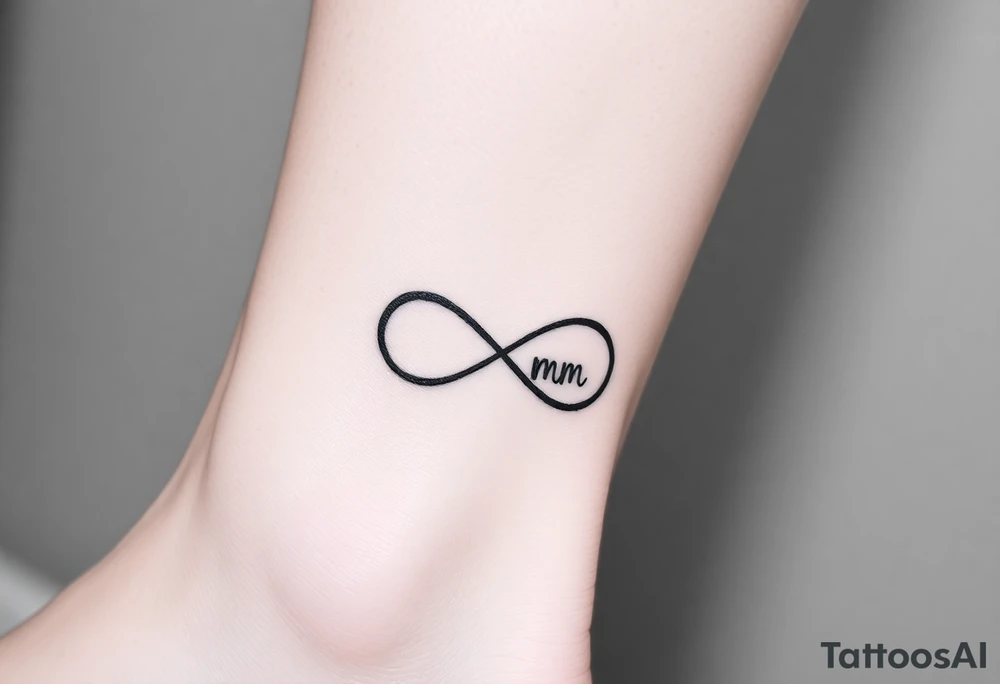 infinity symbol with mum in it tattoo idea