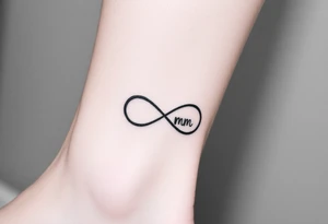 infinity symbol with mum in it tattoo idea
