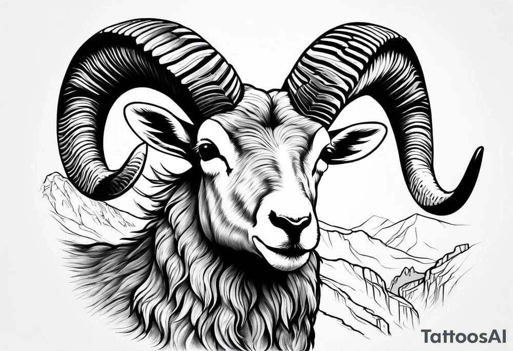 Bright angel trail with a small big horn sheep,  forearm tattoo idea