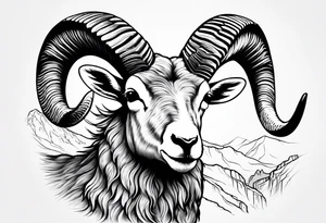 Bright angel trail with a small big horn sheep,  forearm tattoo idea