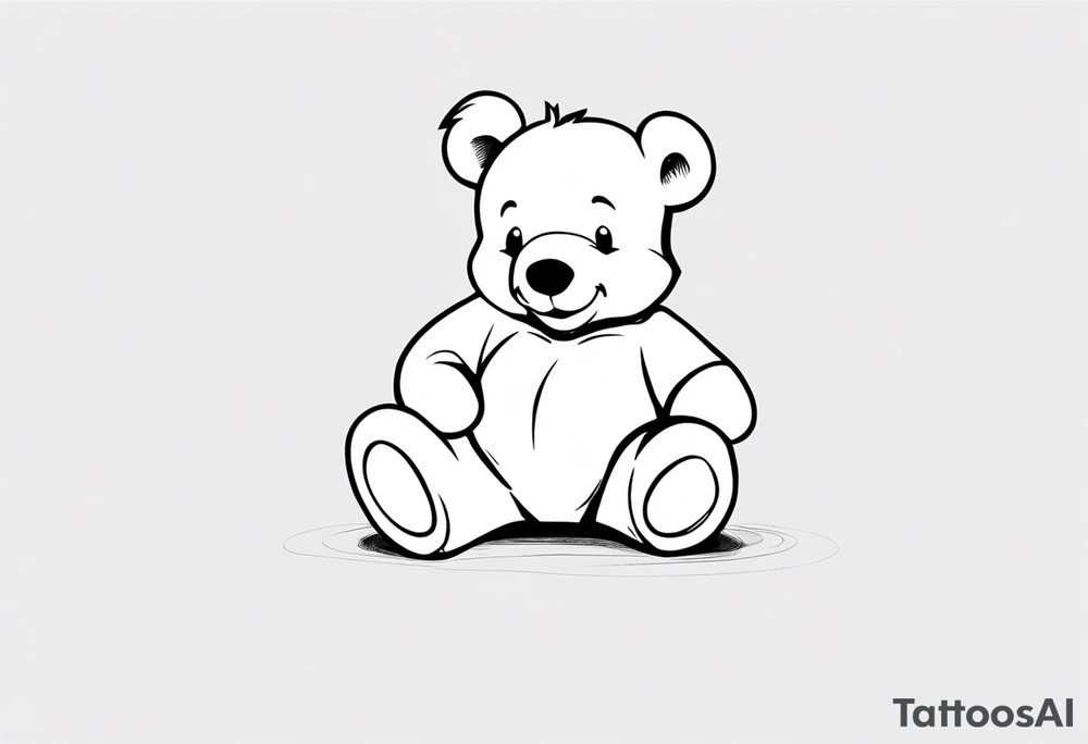 teddy bear pooh tattoo idea