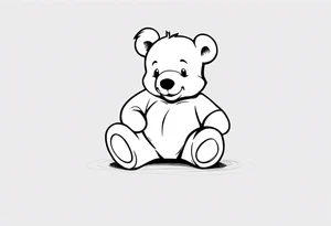 teddy bear pooh tattoo idea