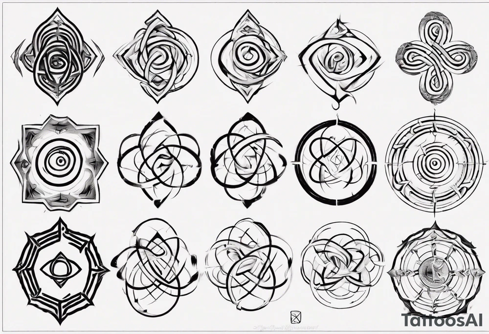 The mathematical 6,1 prime knot  that is cute, shape it like a friendship graph tattoo idea