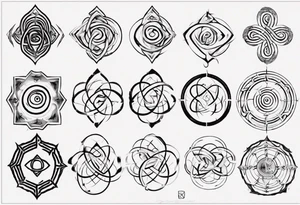 The mathematical 6,1 prime knot  that is cute, shape it like a friendship graph tattoo idea