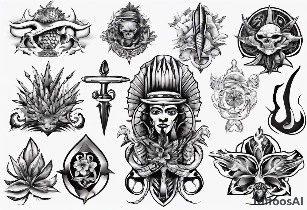 island of Trinidad and Tobago tattoo idea