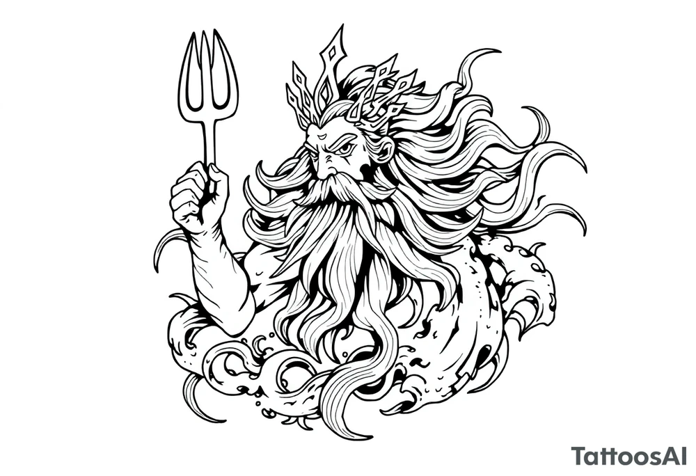 god of sea tattoo idea