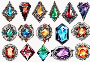 the seven chaos emeralds tattoo idea