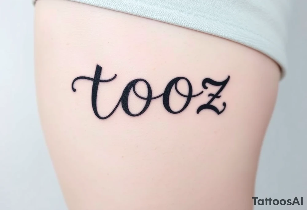 tooz tattoo idea