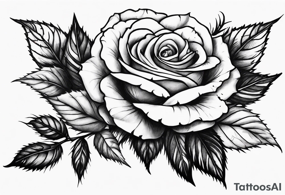 roses and thorns tattoo idea