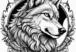wolf smoking cigarette tattoo idea
