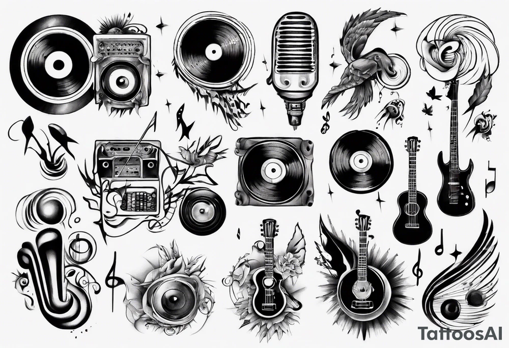 music sound tattoo idea