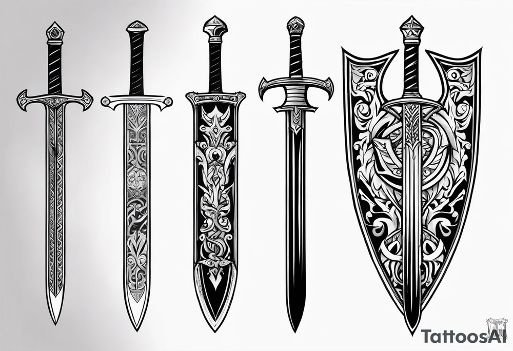 Valhalla
sword armour tattoo idea