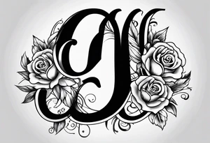 combined letter g and m tattoo idea