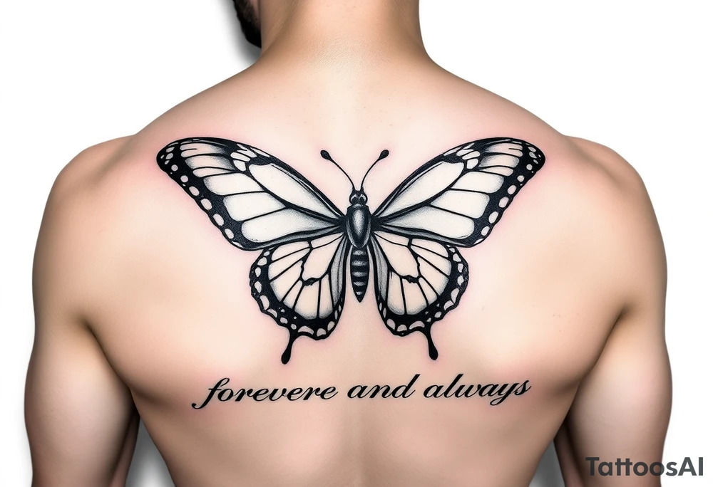 Utility Chain, butterfly,  you're my person, I love you forever and always Alan Knutson tattoo idea