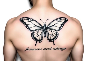 Utility Chain, butterfly,  you're my person, I love you forever and always Alan Knutson tattoo idea